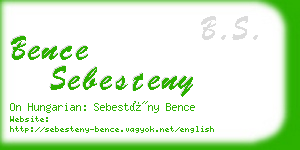 bence sebesteny business card